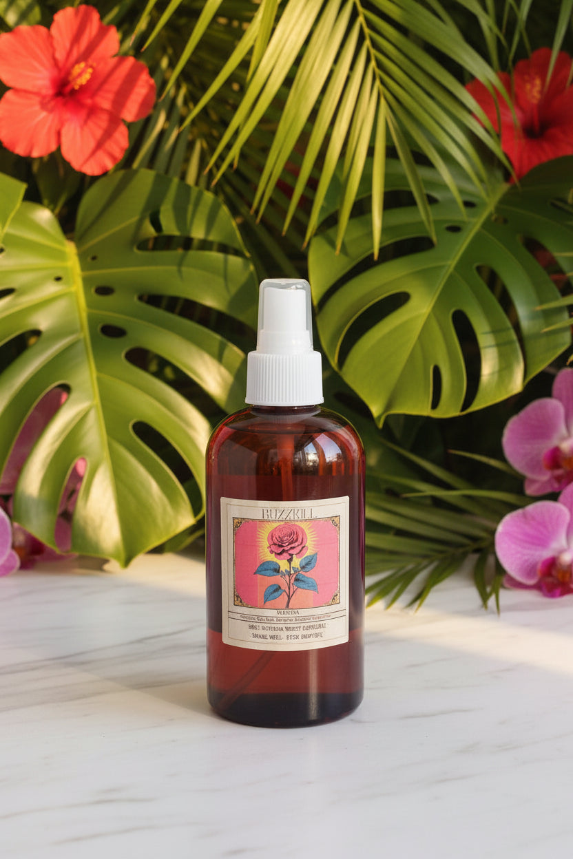 BUZZKILL Valentina DEET-FREE Insect Repellent made of Rose Geranium, Lavender, and Lemongrass  8 oz