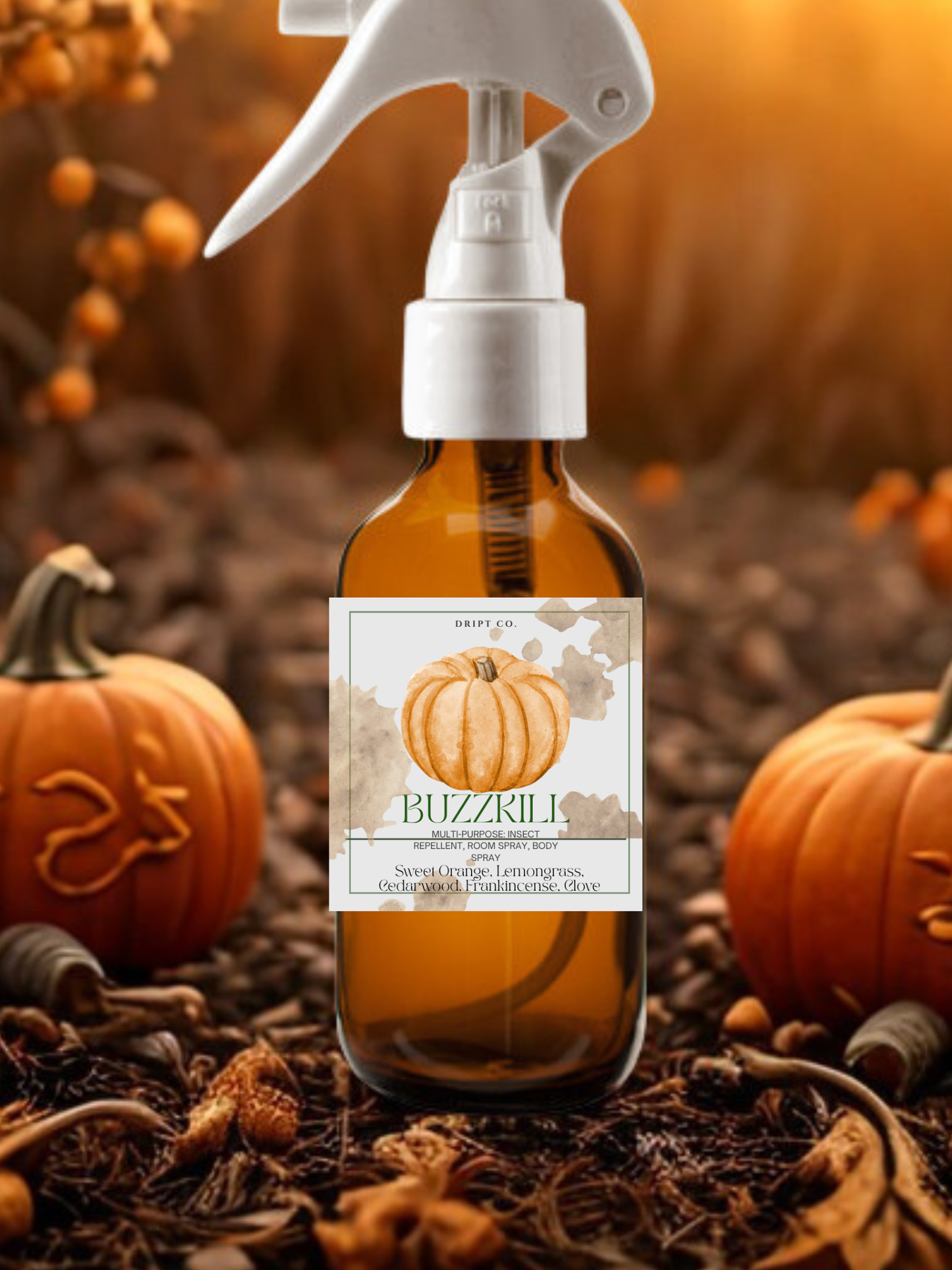 NEW!! BUZZKILL Fall Out Bugs, Bug Spray Trio (2 oz, 4 oz, 10 ml)